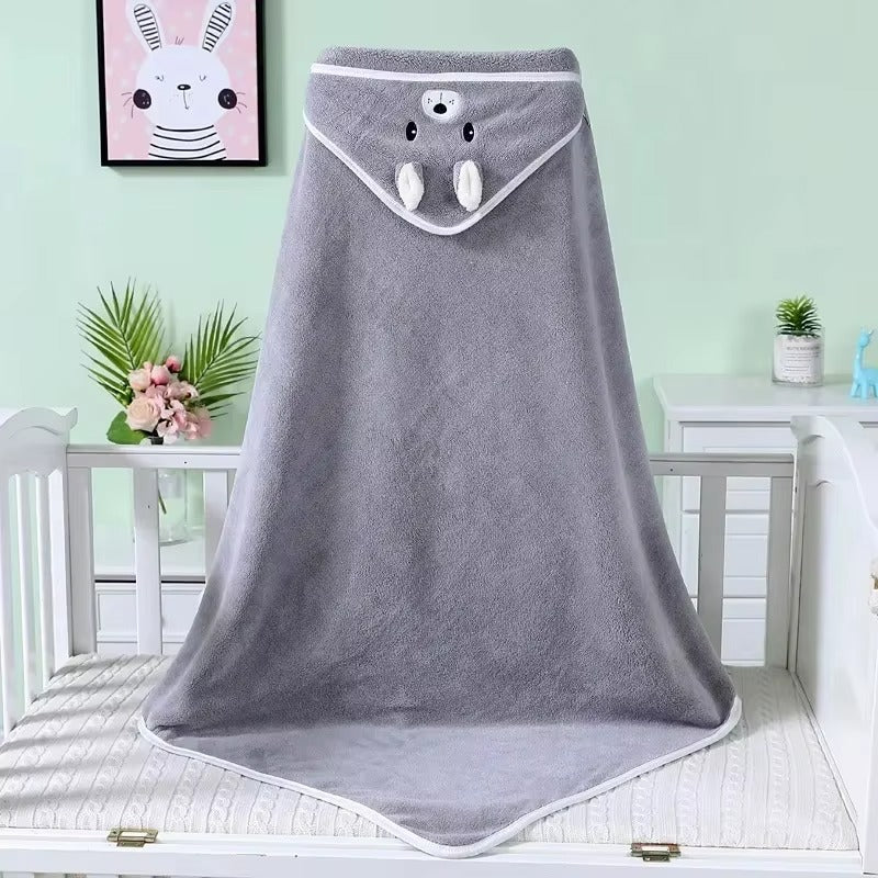 Cartoon Animal Baby Hooded Bath Towels Toddler Bathrobe Warm Sleeping Swaddle Wrap for Boys Girls Newborn Soft Towel Blanket