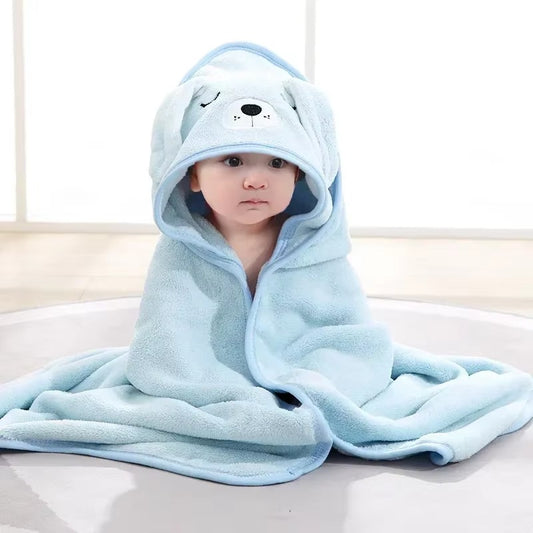 Cartoon Animal Baby Hooded Bath Towels Toddler Bathrobe Warm Sleeping Swaddle Wrap for Boys Girls Newborn Soft Towel Blanket